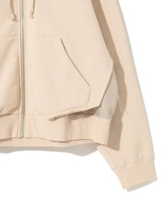 コットン裏起毛ジップアップパーカー